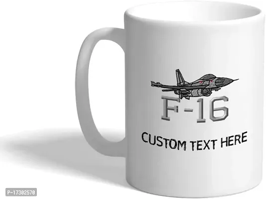 APSRA Custom Coffee Mug 11 Ounces F-16 Fighting Falcon Airplane B Ceramic Tea Cup Text Here