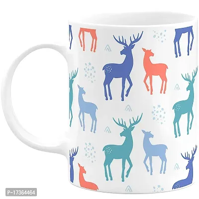 APSRA Pattern Mug Cat Elephant Owl Bird Animal Horse Unicorn Leaves Dog Panda Deer Fish Floral Flower Pattern Designer Microwave 350 ml Ceramic Coffee Mug Pack of 1(PW-46)61446-thumb0