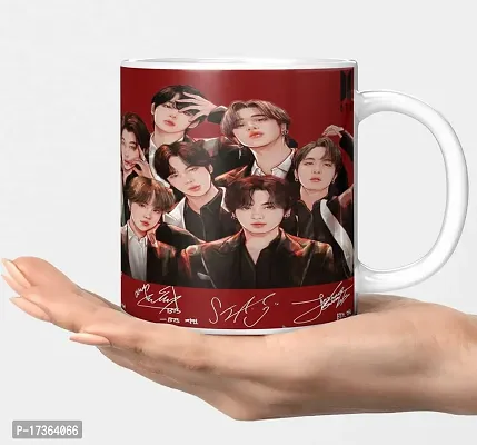 APSRA BTS Mug BTS Signature Mug V Suga J-Hope Jungkook Jin Jimin Rm BTS Combo BTS Product Gift for Girl Pack of 1(BM-54)61064