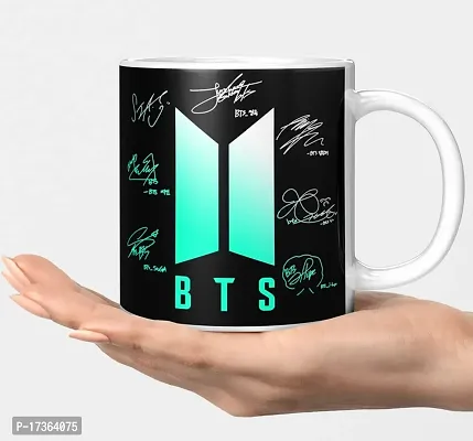 APSRA BTS Mug BTS Signature Mug V Suga J-Hope Jungkook Jin Jimin Rm BTS Combo BTS Product Gift for Girl Pack of 1(BM-14)61073