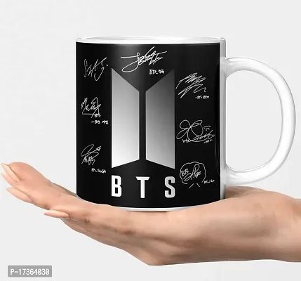 APSRA BTS Mug BTS Signature Mug V Suga J-Hope Jungkook Jin Jimin Rm BTS Combo BTS Product Gift for Girl Pack of 1(BM-10)61029