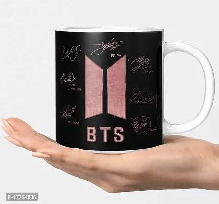 APSRA BTS Mug BTS Signature Mug V Suga J-Hope Jungkook Jin Jimin Rm BTS Combo BTS Product Gift for Girl Pack of 1(BM-32)61035