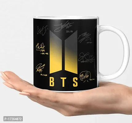 APSRA BTS Mug BTS Signature Mug V Suga J-Hope Jungkook Jin Jimin Rm BTS Combo BTS Product Gift for Girl Pack of 1(BM-16)61070