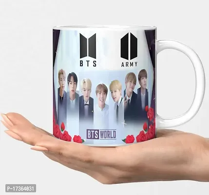 APSRA BTS Mug BTS Signature Mug V Suga J-Hope Jungkook Jin Jimin Rm BTS Combo BTS Product Gift for Girl Pack of 1(BM-36)61030