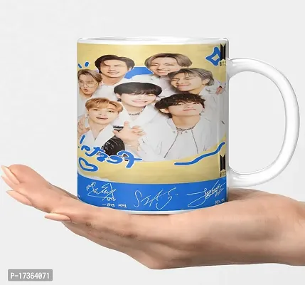 APSRA BTS Mug BTS Signature Mug V Suga J-Hope Jungkook Jin Jimin Rm BTS Combo BTS Product Gift for Girl Pack of 1(BM-48)61069