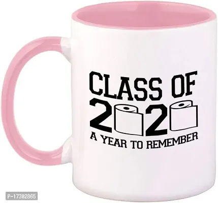 APSRA Colorful Coffee Mug Class of 2020 Year to Remember Graduation Grad Quarantine Social Distancing Quarantine Social Distancing Funny Ceramic Tea Cup 11 Oz Pink Inner Handle