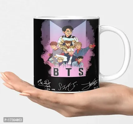 APSRA BTS Mug BTS Signature Mug V Suga J-Hope Jungkook Jin Jimin Rm BTS Combo BTS Product Gift for Girl Pack of 1(BM-51)61061