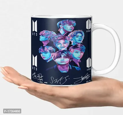 APSRA BTS Mug BTS Signature Mug V Suga J-Hope Jungkook Jin Jimin Rm BTS Combo BTS Product Gift for Girl Pack of 1(BM-53)61083-thumb0