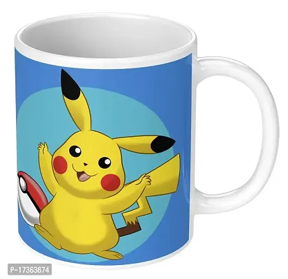 APSRA Print Pikachu Mug|Ash  Pikachu Mug|Ash and Pikachu Mug|Pikachu Cup|Cartoon Mug Ceramic Coffee Mug Cup Pack of 1(MG-195)60677-thumb0
