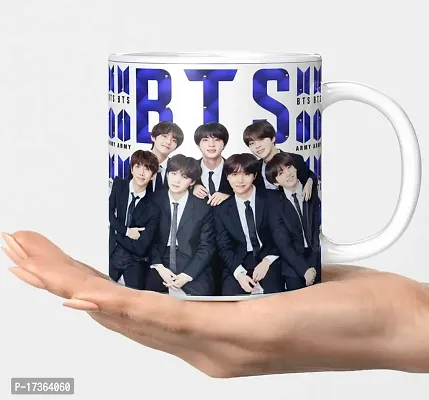 APSRA BTS Mug BTS Signature Mug V Suga J-Hope Jungkook Jin Jimin Rm BTS Combo BTS Product Gift for Girl Pack of 1(BM-25)61058-thumb0