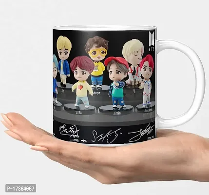 APSRA BTS Mug BTS Signature Mug V Suga J-Hope Jungkook Jin Jimin Rm BTS Combo BTS Product Gift for Girl Pack of 1(BM-52)61065-thumb0