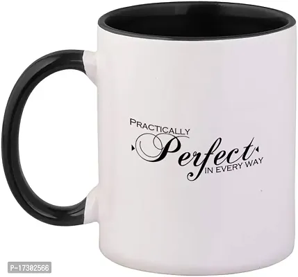 APSRA Black Practically Perfect In Every Way Ceramic Cup Colored Mug - Black