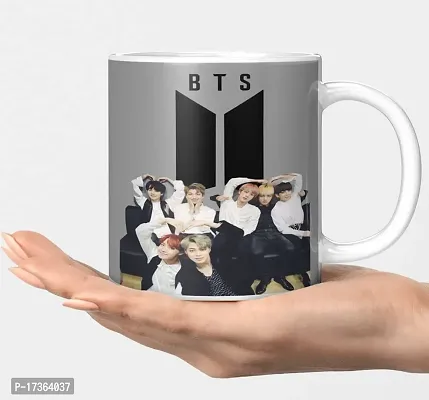 APSRA BTS Mug BTS Signature Mug V Suga J-Hope Jungkook Jin Jimin Rm BTS Combo BTS Product Gift for Girl Pack of 1(BM-04)61036