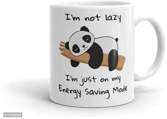 APSRA Im Not Lazy I m Just On My Energy Saving Mode-Printed with Cute Lazy Panda|Best Gifting Mug for All Panda Lovers-1 Piece Multicolour 325 Ml-thumb0