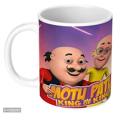 APSRA Print Motu Patlu Mug|Motu patlu Printed Mug|Motu patlu Cup|Cartoon Cup Ceramic Coffee Mug Cup Pack of 1(MG-156)60794