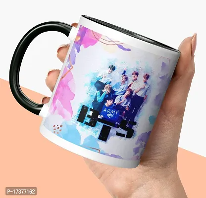 APSRA BTS Printed Mug BTS Items BTS Music Band V Suga J-Hope Jungkook Jin Jimin Rm Birthday Gift for Girls Boys Mug for for BTS LoversCoffee Mug Milk Cup 350 ml (BN3TM 02)-thumb0