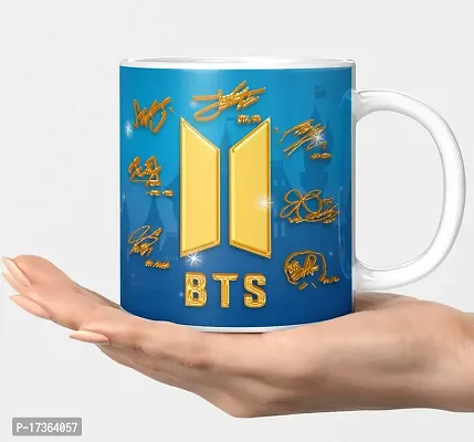 APSRA BTS Mug BTS Signature Mug V Suga J-Hope Jungkook Jin Jimin Rm BTS Combo BTS Product Gift for Girl Pack of 1(BM-31)61055-thumb0