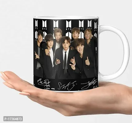 APSRA BTS Mug BTS Signature Mug V Suga J-Hope Jungkook Jin Jimin Rm BTS Combo BTS Product Gift for Girl Pack of 1(BM-64)61071