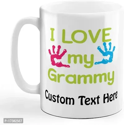 APSRA Custom Coffee Mug 11 Ounces I Love My Grammy Grandmother Grandma B Ceramic Tea Cup Text Here