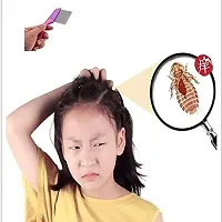 Long Handle New Lice Treatment Comb for Head Lice/Nit Lice Egg Removal Stainless steel Long Teeth For Men Women - Color May Vary-thumb1
