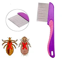 Long Handle New Lice Treatment Comb for Head Lice/Nit Lice Egg Removal Stainless steel Long Teeth For Men Women - Color May Vary-thumb2