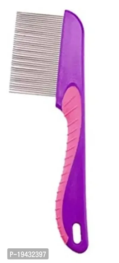 Long Handle New Lice Treatment Comb for Head Lice/Nit Lice Egg Removal Stainless steel Long Teeth For Men Women - Color May Vary-thumb0