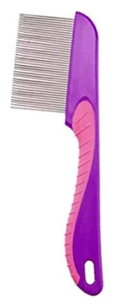 Frackson Multicolor Plastic Stainless Steel Lice Treatment Comb For Head Lice/Lice Egg Removal Comb (1 piece)