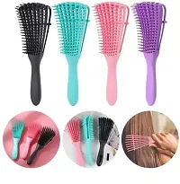 1 Pc Detangler Hair Detangler Brush ndash; Wet or Dry Hair Detangling Brush and Comb For Curly, Wavy Hair ndash; Pain Free, Ergonomic Handle - For Kids and Adults,(MULTICOLOR)-thumb2