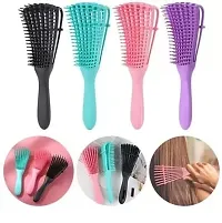 1 Pc Detangler Hair Detangler Brush ndash; Wet or Dry Hair Detangling Brush and Comb For Curly, Wavy Hair ndash; Pain Free, Ergonomic Handle - For Kids and Adults,( Multicolor).-thumb1