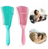 1 Pc Detangler Hair Detangler Brush ndash; Wet or Dry Hair Detangling Brush and Comb For Curly, Wavy Hair ndash; Pain Free, Ergonomic Handle - For Kids and Adults,( Multicolor).-thumb2