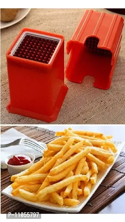 Achanchi Plastic Potato and Vegetable Cutter French Fries Slicer Chips Chipser, Pack of 1, Red Color-thumb4