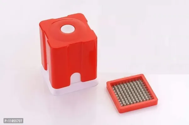 Achanchi Plastic Potato and Vegetable Cutter French Fries Slicer Chips Chipser, Pack of 1, Red Color-thumb2