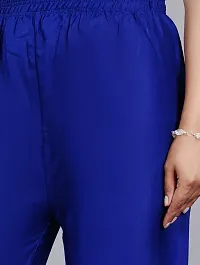 Dua Fashion Hub Plain Multicoloured Women's Straight fit Rayon Palazzo Pants (Free Size Combo Pack of 2) (Blue + Dark Blue)-thumb3