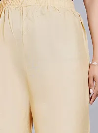 Dua Fashion Hub Plain Multicoloured Women's Straight fit Rayon Palazzo Pants (Free Size Combo Pack of 2) (Cream + Grey)-thumb4