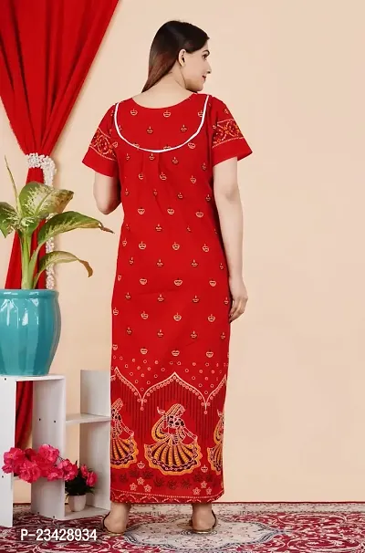 MALIKTRADINGCOMPANY Women's Cotton Printed Maxi Nightgown Long Nighty Sleepwear for Ladies Soft Comfortable Design-thumb2