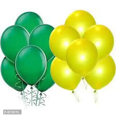 Haldi Ceremony Balloons Decoration Set of 47 Pcs(2 pcs Yellow Foil Curtain, 5 letters HALDI Foil Balloon, 20+20 pcs Green and Gold Metallic Balloons-thumb3