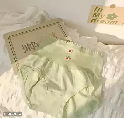 Green Cotton Blend Basic Panties  Pack Of 1-thumb0