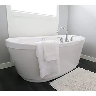 Femfairy 100% Cotton Large Full Size White Bath Towels for Hotel and Spa, Super Soft Absorbent Antibacterial, 300 GSM, Full Large Size-60 inch x 30 inch or 152 cm x 76 cm