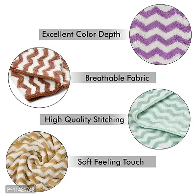 Femfairy Super Soft Microfiber Designer Hand Towels (Multicolours) - 4 Pieces-thumb5