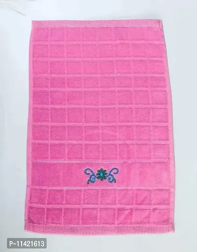 Femfairy Velvet Finishing Embroidery Work Hand Towels (Set of 6) Multicolor-thumb4