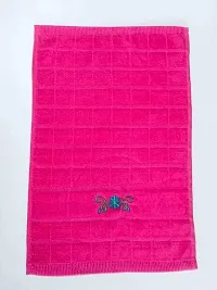 Femfairy Velvet Finishing Embroidery Work Hand Towels (Set of 6) Multicolor-thumb2