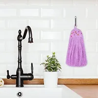 Femfairy Microfiber wash Basin Hanging Hand Kitchen Towel Napkin with Ties-thumb4