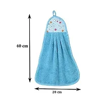 Femfairy Home Store Microfibre Wash Basin Towel Soft Hand Towel for Bathroom Hanging Napkins for Kitchen 200 GSM, Pack of 6, 40 x 28 cm, Multicolor-thumb1