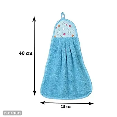 Femfairy Home Store Microfibre Wash Basin Towel Soft Hand Towel for Bathroom Hanging Napkins for Kitchen 200 GSM, Pack of 6, 40 x 28 cm, Multicolor-thumb2