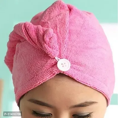 Femfairy Hair Drying Absorbent Microfiber Towel Magic Hair Wrap for Women (Multicolor)-thumb2