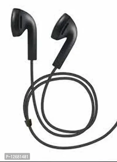 Stylish In-Ear Black Wired Earphones-thumb0