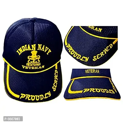 RedClub Proudly Served Baseball Cap for Veterans of Indian Armed Forces (Blue_Net_in)-thumb0