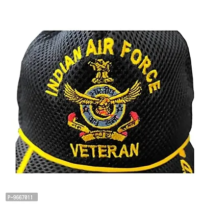 RedClub Proudly Served Baseball Cap for Veterans of Indian Armed Forces (Black, AIR Force)-thumb2