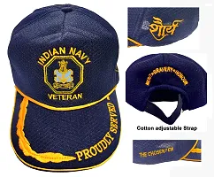 RedClub Proudly Served Baseball Cap for Veterans of Indian Armed Forces (Blue, Navy)-thumb1