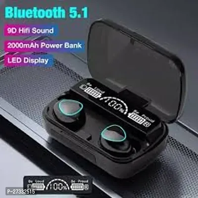 Stylish Bluetooth Wireless Black In-ear Headphones-thumb0